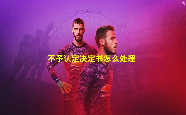 不予认定决定书怎么处理
